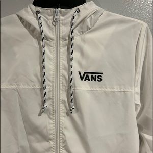 Vans White Zip Up Windbreaker